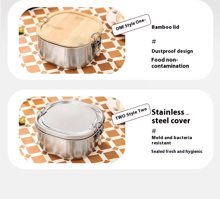 18/8 stainless steel lunchbox for School,Office.