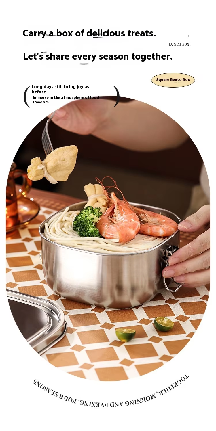 18/8 stainless steel lunchbox for School,Office.