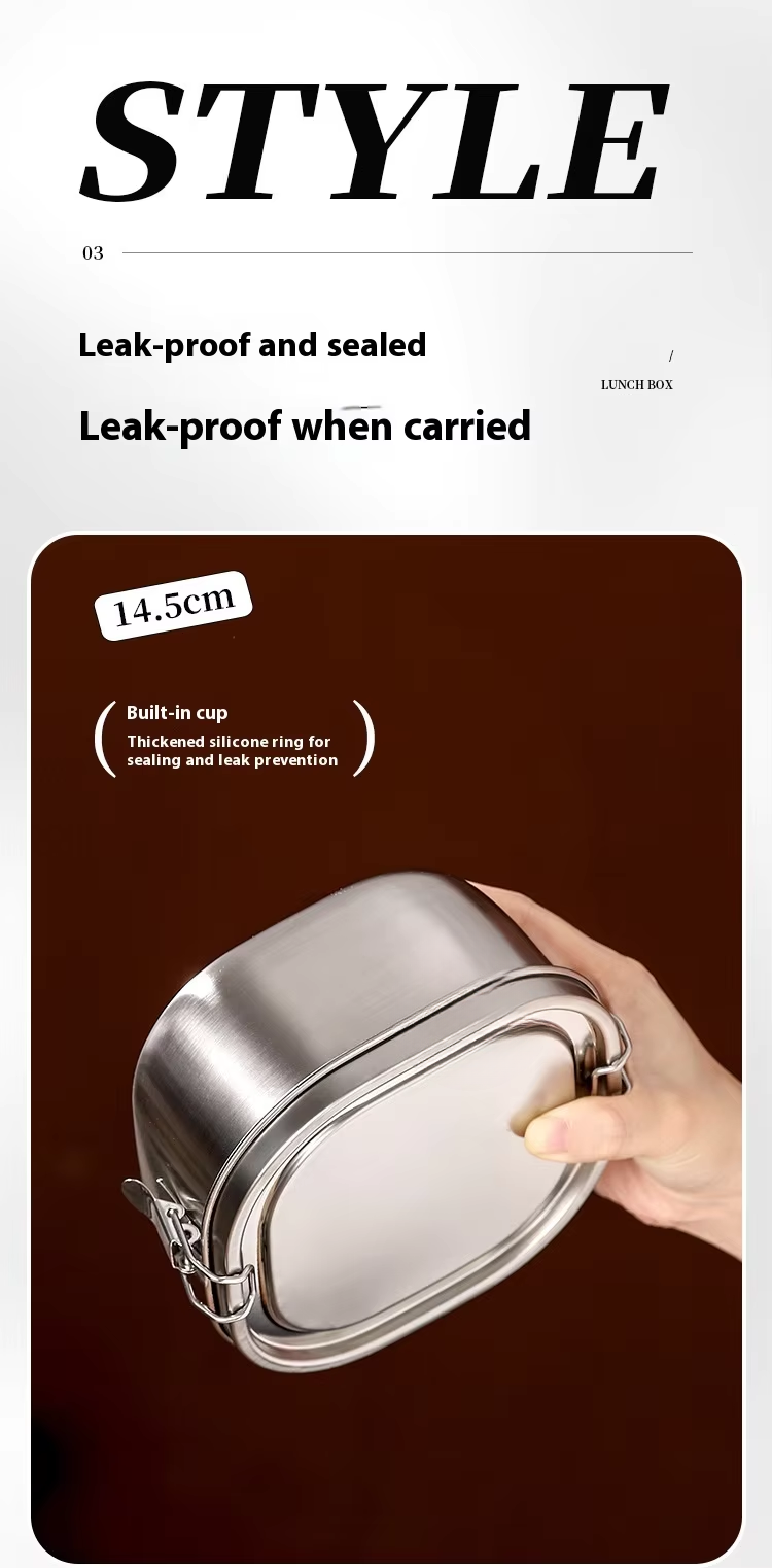 18/8 stainless steel lunchbox for School,Office.