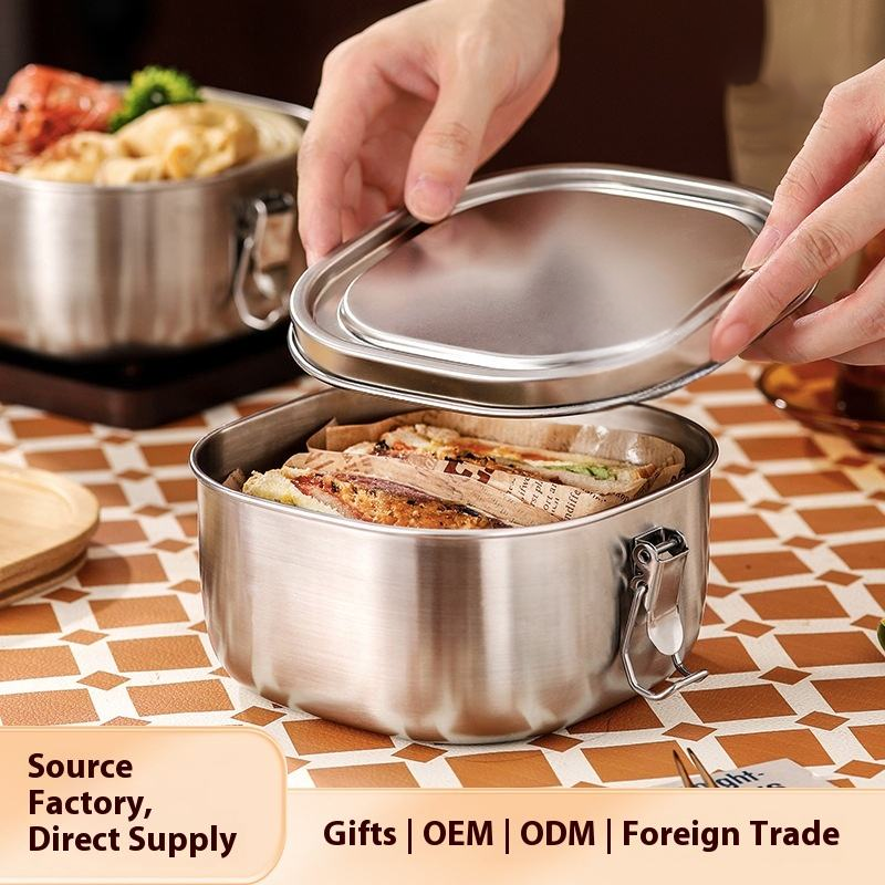 18/8 stainless steel lunchbox for School,Office.